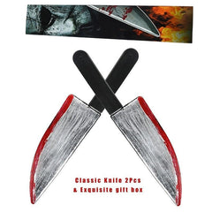 2pcs Halloween Horror Cosplay Rubber Horror Props Classic Halloween Decor
