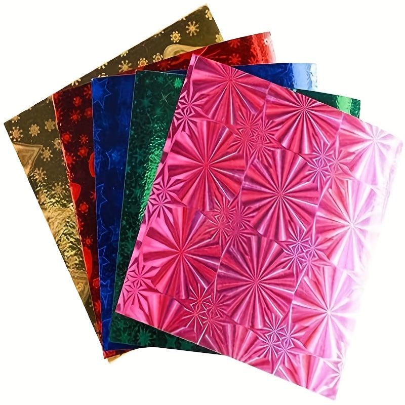 50 Sheet Origami Paper 5 Colors Square Laser Paper Glitter Folding Paper