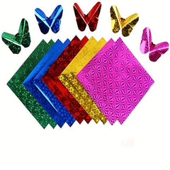 50 Sheet Origami Paper 5 Colors Square Laser Paper Glitter Folding Paper