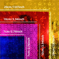 50 Sheet Origami Paper 5 Colors Square Laser Paper Glitter Folding Paper