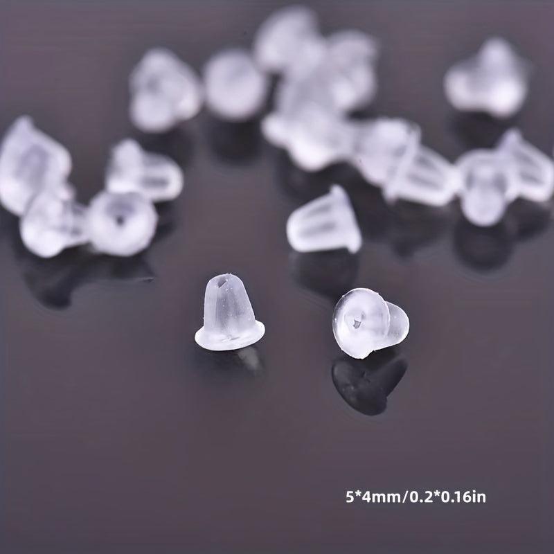 200pcs Earrings With Cap Back Buckle 5mm DIY Accessories
