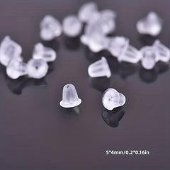 200pcs Earrings With Cap Back Buckle 5mm DIY Accessories