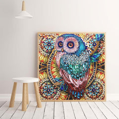 5D Diamond Painting Kit- Sparkling Owl with Special Rhinestones