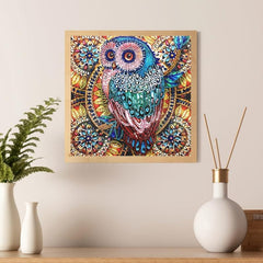5D Diamond Painting Kit- Sparkling Owl with Special Rhinestones