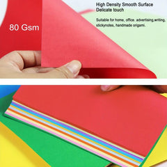 100 Sheets Colour Paper for DIY Cutouts & Printing