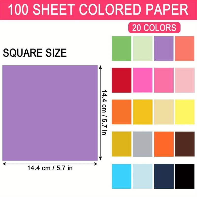 100 Sheets Colour Paper for DIY Cutouts & Printing