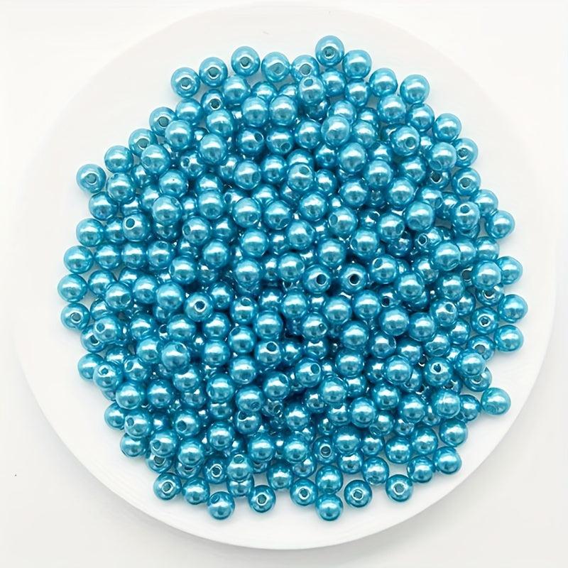 4 5 6 8 mm With Hole Pearl Hair Accessories Spacer Ball Loose Round Beads