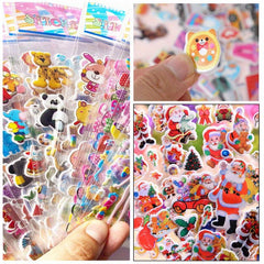 10pcs Kids Stickers Girls Cartoon Dress Up 3D Puffy Bulk Stickers