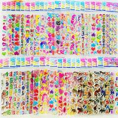 10pcs Kids Stickers Girls Cartoon Dress Up 3D Puffy Bulk Stickers