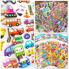 10pcs Kids Stickers Girls Cartoon Dress Up 3D Puffy Bulk Stickers