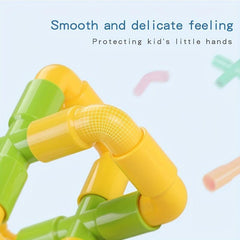 DIY Water Building Blocks Toys Montessori Water Pipe Building Blocks Toy