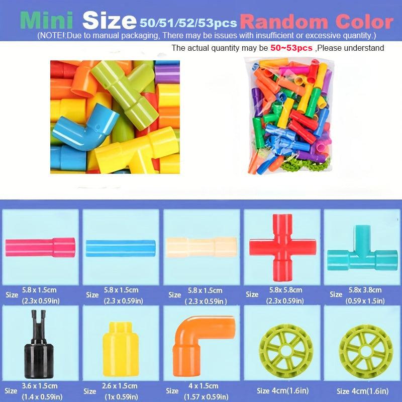DIY Water Building Blocks Toys Montessori Water Pipe Building Blocks Toy