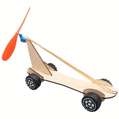 Rubber Band Power Car Puzzle Assembly Science Model