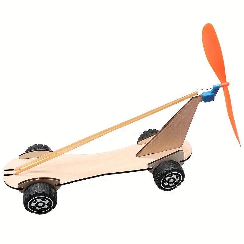 Rubber Band Power Car Puzzle Assembly Science Model
