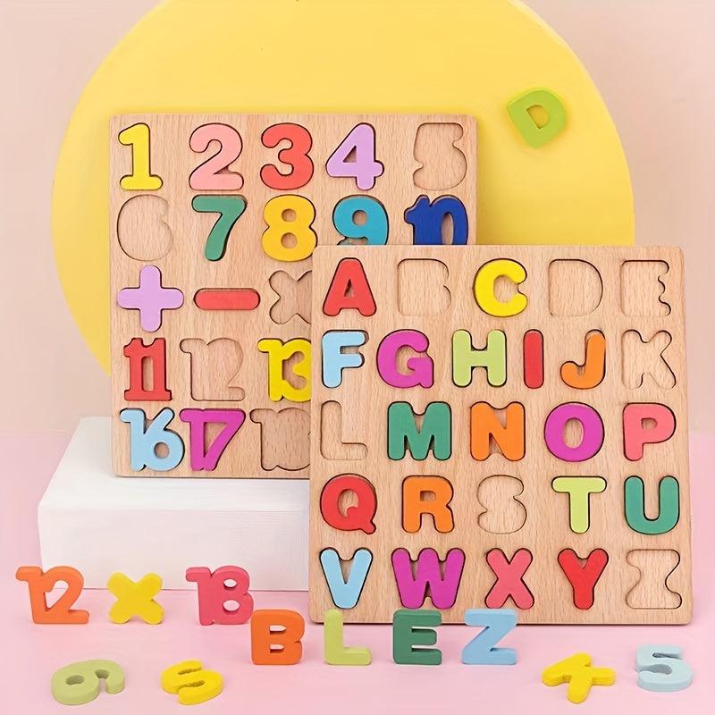 Number Letter Geometric Hand Grasping Building Blocks Puzzle Toys
