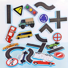 Educational Traffic Puzzle Bath Toy for Kids Age 2