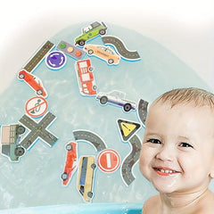 Educational Traffic Puzzle Bath Toy for Kids Age 2