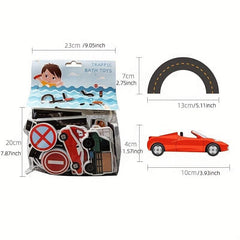 Educational Traffic Puzzle Bath Toy for Kids Age 2