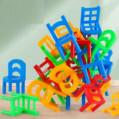 12pcs Stack Chair Building Blocks Toys Parent-child Interaction Christmas Gift