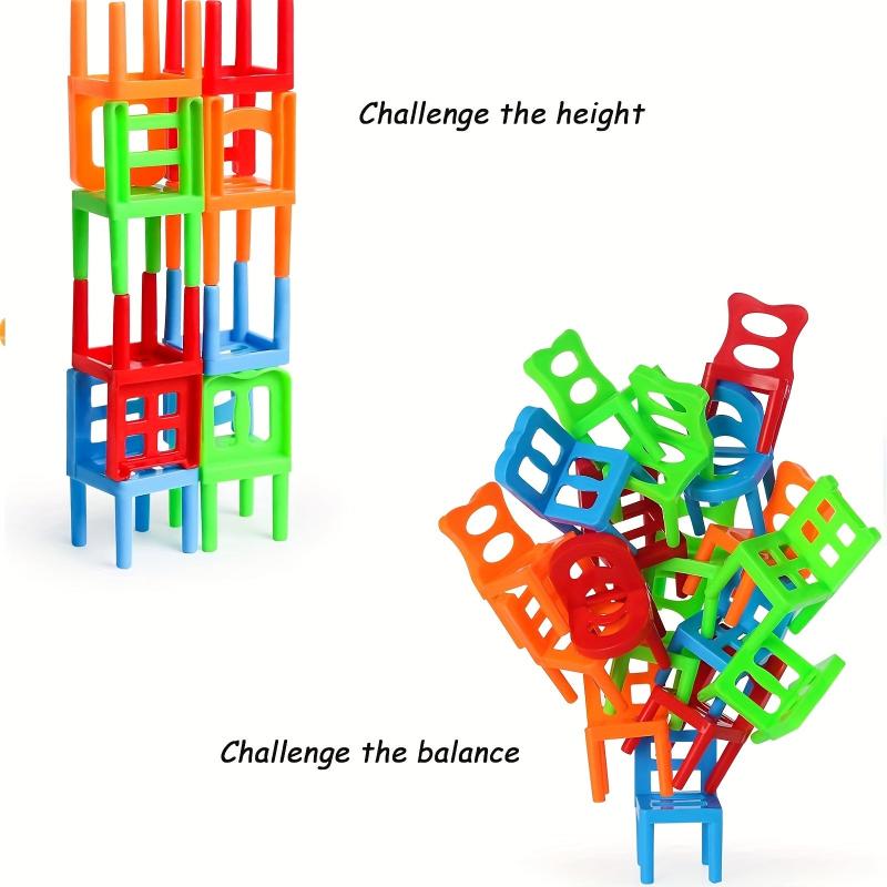 12pcs Stack Chair Building Blocks Toys Parent-child Interaction Christmas Gift