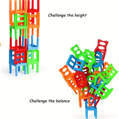 12pcs Stack Chair Building Blocks Toys Parent-child Interaction Christmas Gift
