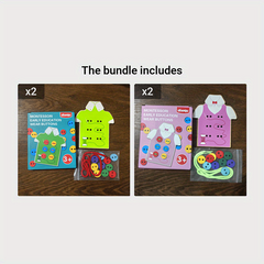 Baby Wooden Threading Nail Button Toy Fine Movement Training