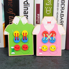 Baby Wooden Threading Nail Button Toy Fine Movement Training