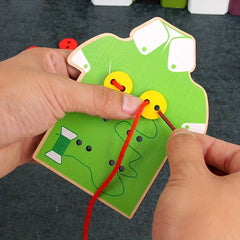 Baby Wooden Threading Nail Button Toy Fine Movement Training