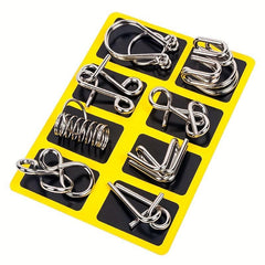8Pcs Puzzle Wire IQ Brain Teaser Puzzles Game for Children & Adults