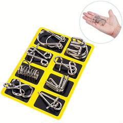 8Pcs Puzzle Wire IQ Brain Teaser Puzzles Game for Children & Adults