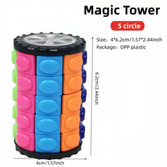 Educational Sorting Toy for Kids, Adults, Magic Tower DIY Stick Toy