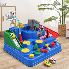 City Rescue Adventure Track Toy Set with 3 Mini Cars