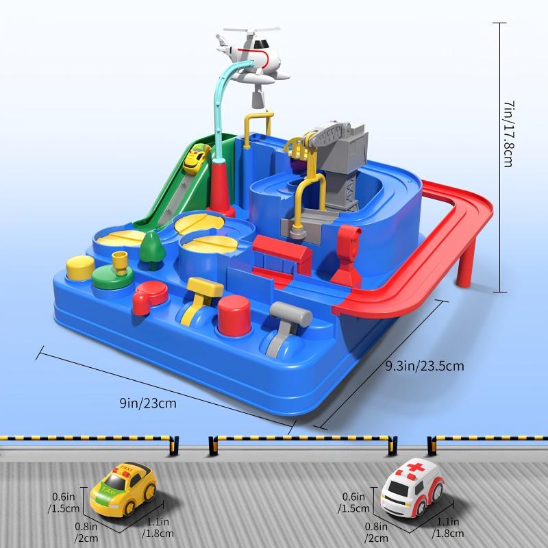 City Rescue Adventure Track Toy Set with 3 Mini Cars