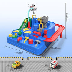 City Rescue Adventure Track Toy Set with 3 Mini Cars