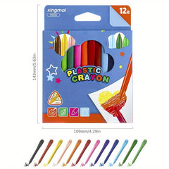 18 Colors Triangular Crayons for Kids Safe Non-Toxic Drawing Toys