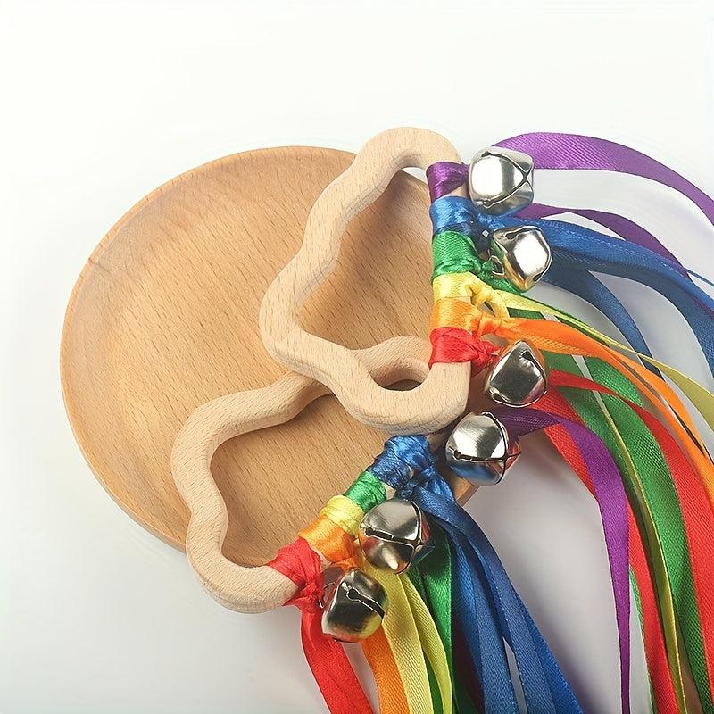 2pcs Cloud Ribbon Bell Hand Kite Toy DIY Craft
