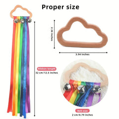 2pcs Cloud Ribbon Bell Hand Kite Toy DIY Craft