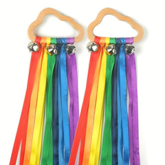 2pcs Cloud Ribbon Bell Hand Kite Toy DIY Craft