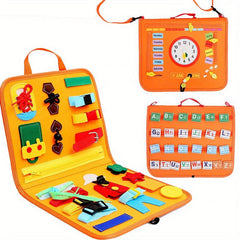 Montessori Busy Board Toy for Kids - Sensory Board for Fine Motor Skills