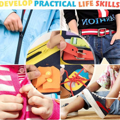 Montessori Busy Board Toy for Kids - Sensory Board for Fine Motor Skills
