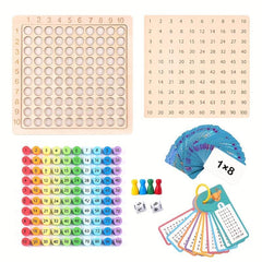 Educational 3-in-1 Multiplication Board for Kids - 99 Multiplication Board