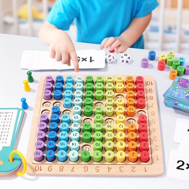 Educational 3-in-1 Multiplication Board for Kids - 99 Multiplication Board