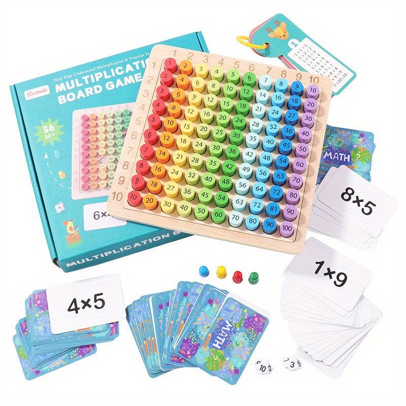 Educational 3-in-1 Multiplication Board for Kids - 99 Multiplication Board