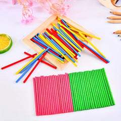 100 Pcs Montessori Number Counting Sticks Wooden Math Toys