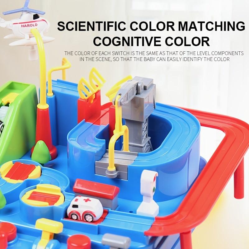4 in 1 Race Track Car Adventure Set Educational Toys for 3 6 Year Old