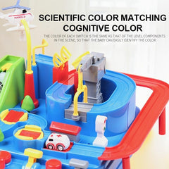 4 in 1 Race Track Car Adventure Set Educational Toys for 3 6 Year Old