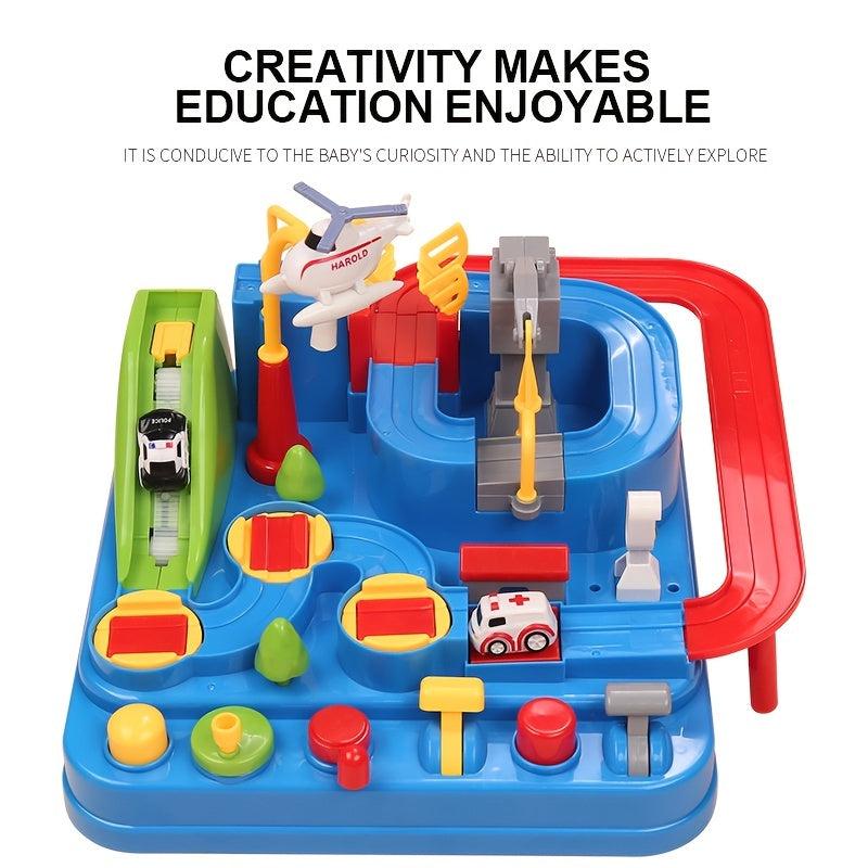 4 in 1 Race Track Car Adventure Set Educational Toys for 3 6 Year Old