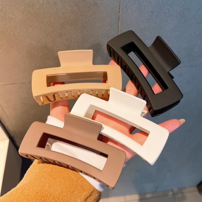 3.54in Plastic Frosted Hair Clip Square Hair Accessories