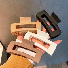 3.54in Plastic Frosted Hair Clip Square Hair Accessories