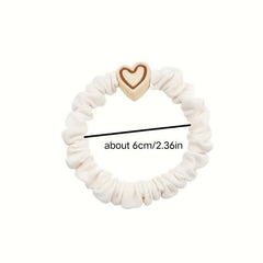 10PCS Coffee Love Pendent Hair Tie Girl Bowknot Elastic Rubber Hair Bands